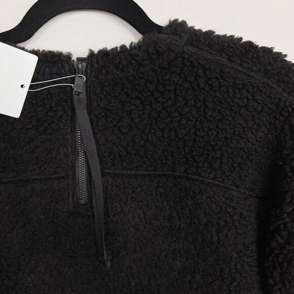New Lululemon Wool Whenever Crew Womens 6 Black Sherpa Fleece Cozy Pullover - Picture 6 of 8